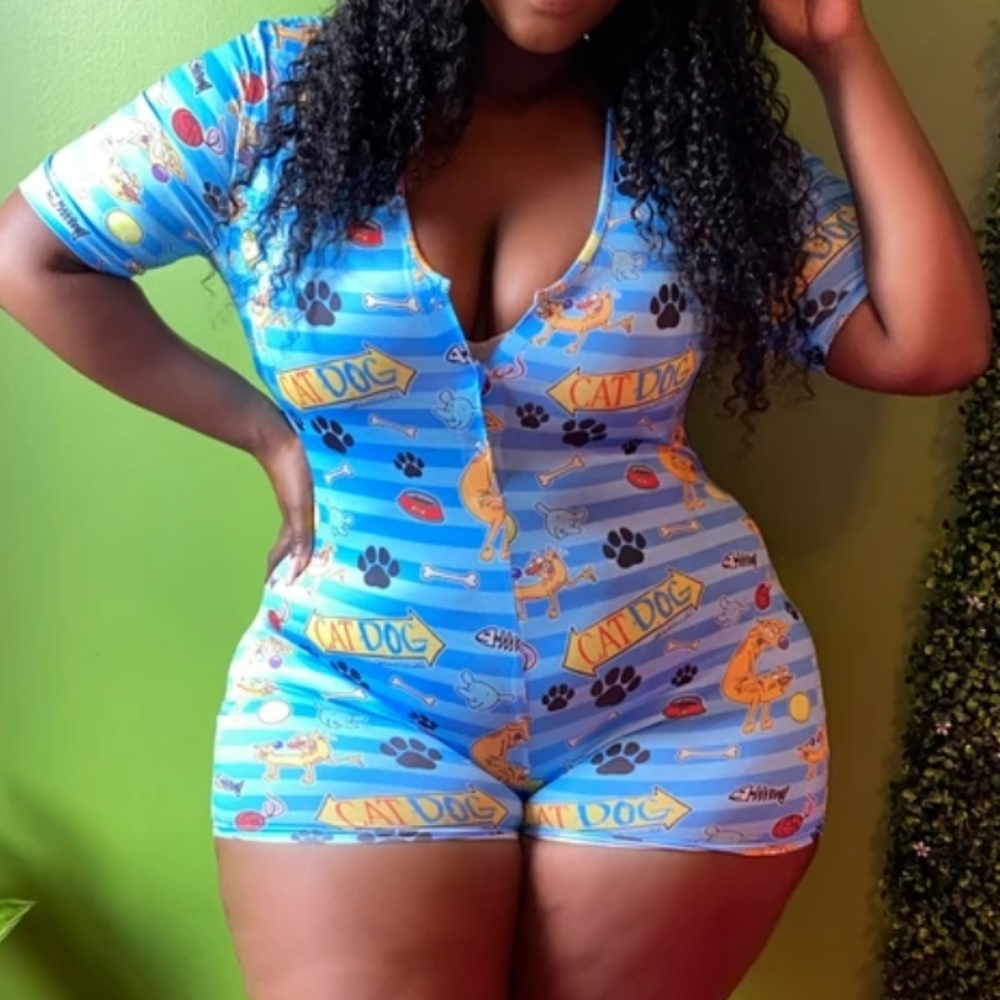 Catdog Inspired Onesie